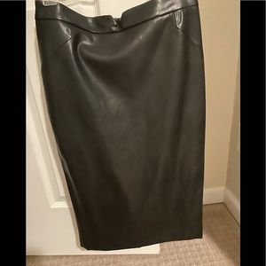 Black leather zara skirt